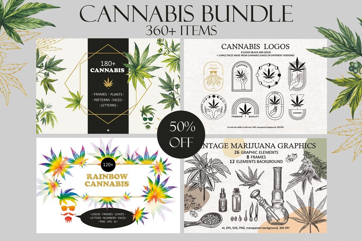Cannabis bundle 360+ items.