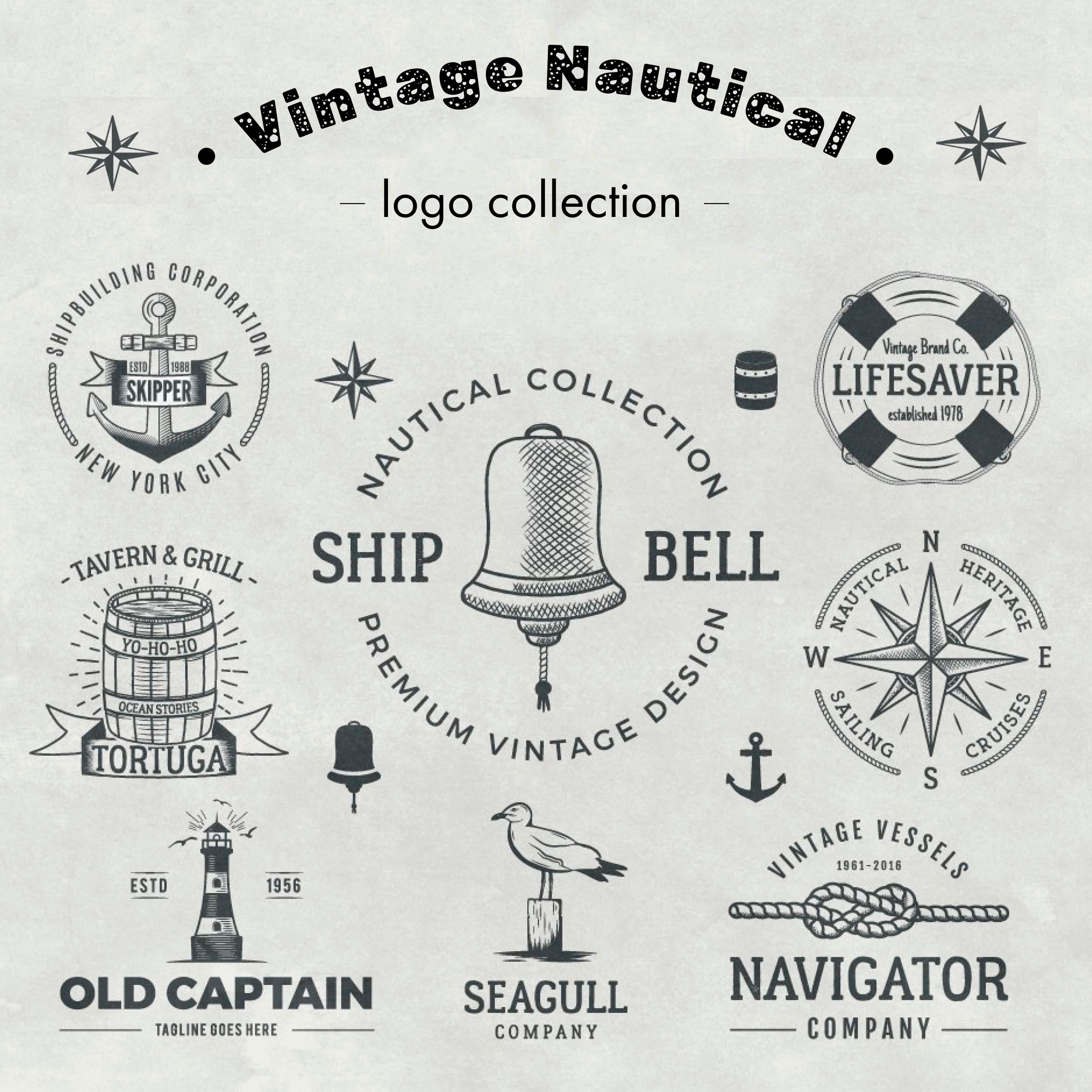 Vintage Nautical Logo Collection cover.
