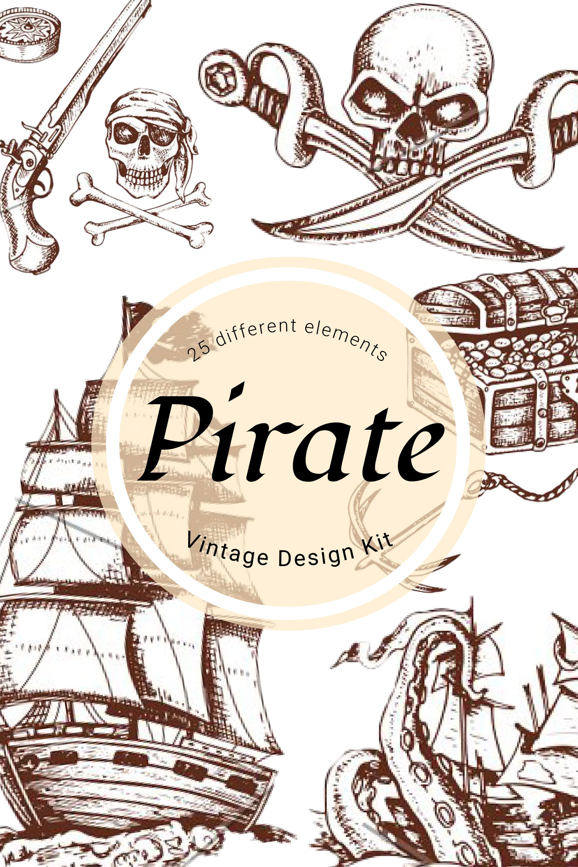 vintage pirate design kit pinterest