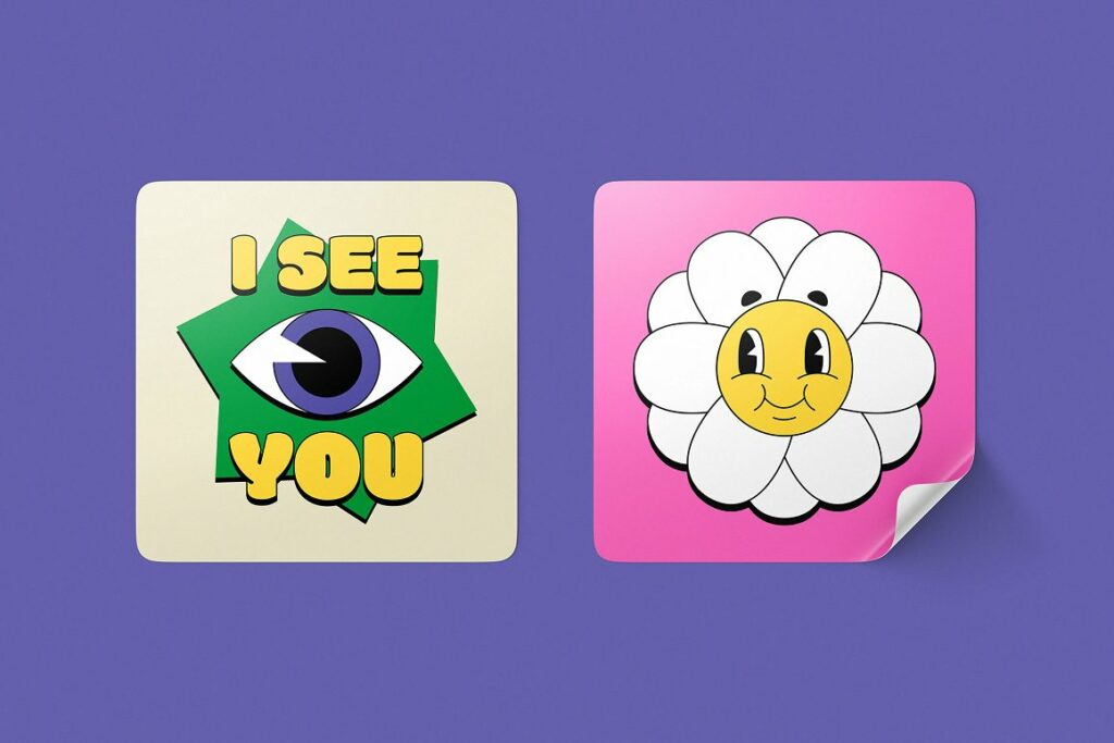 Vinyl Stickers Mockup Bundle MasterBundles