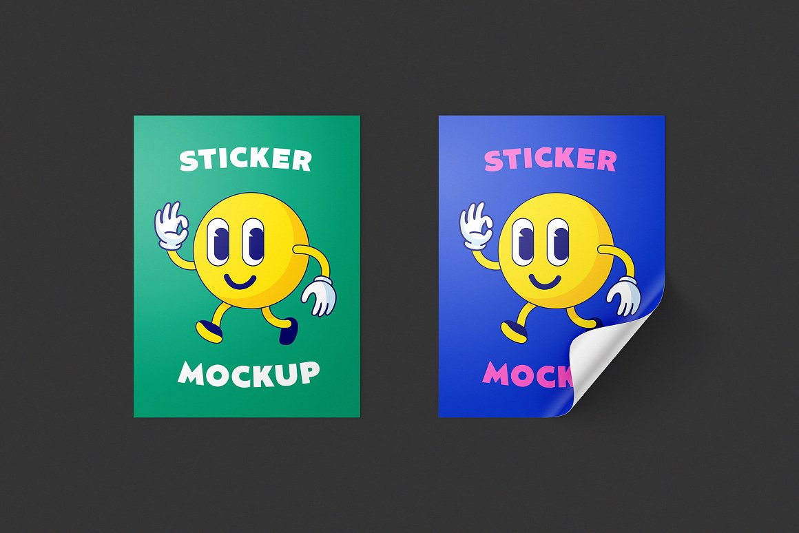 Image of adorable vinyl stickers with emoji picture.