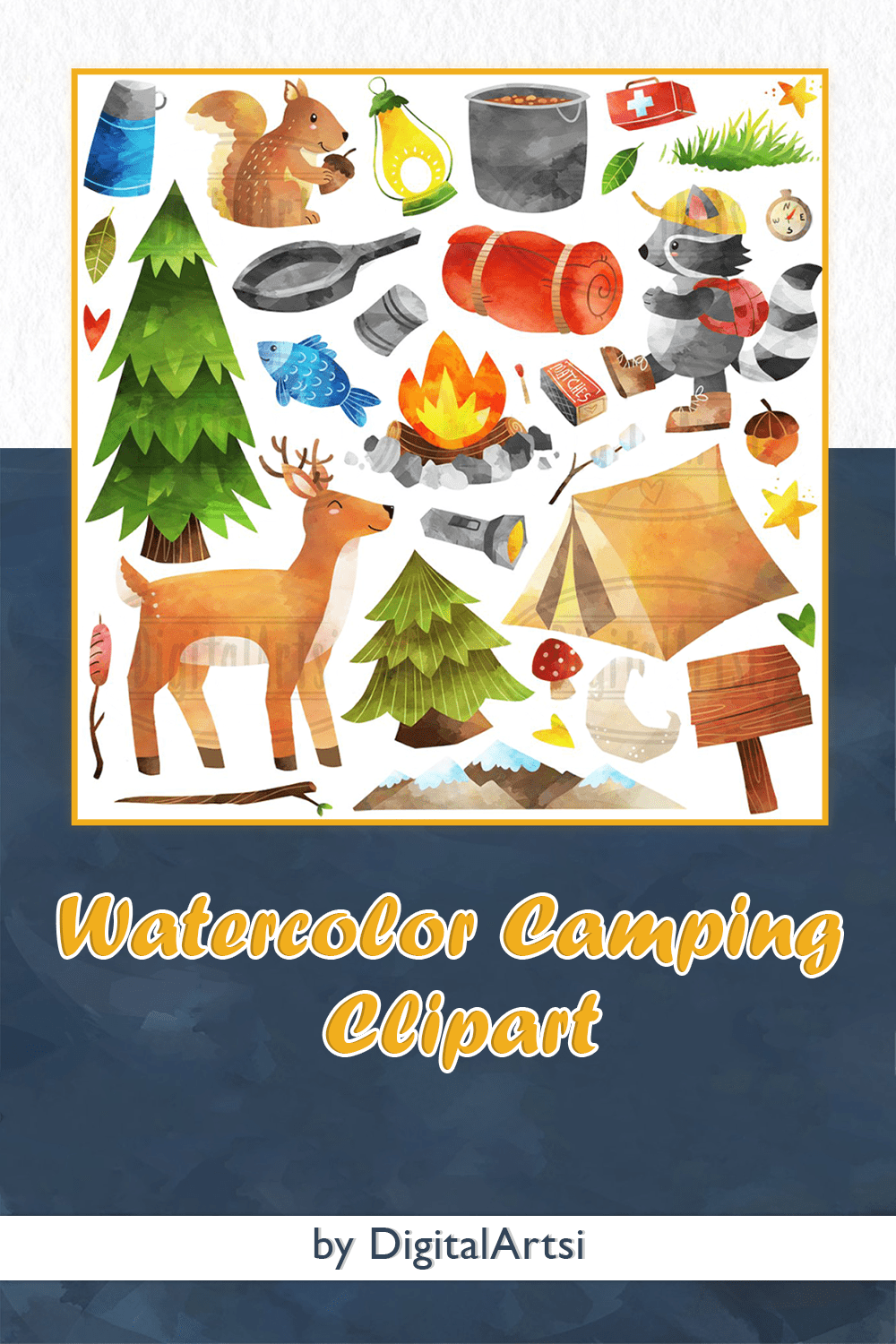 watercolor camping clipart pinterest 2