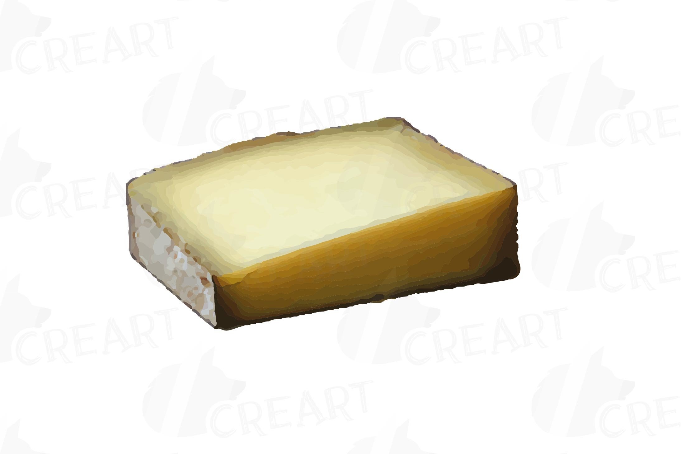 Adorable image of swiss cheese on white background.