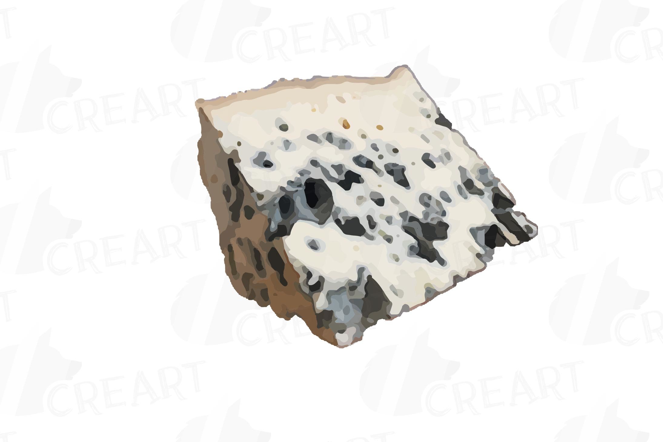 Gorgeous image of blue cheese isolated on white background.