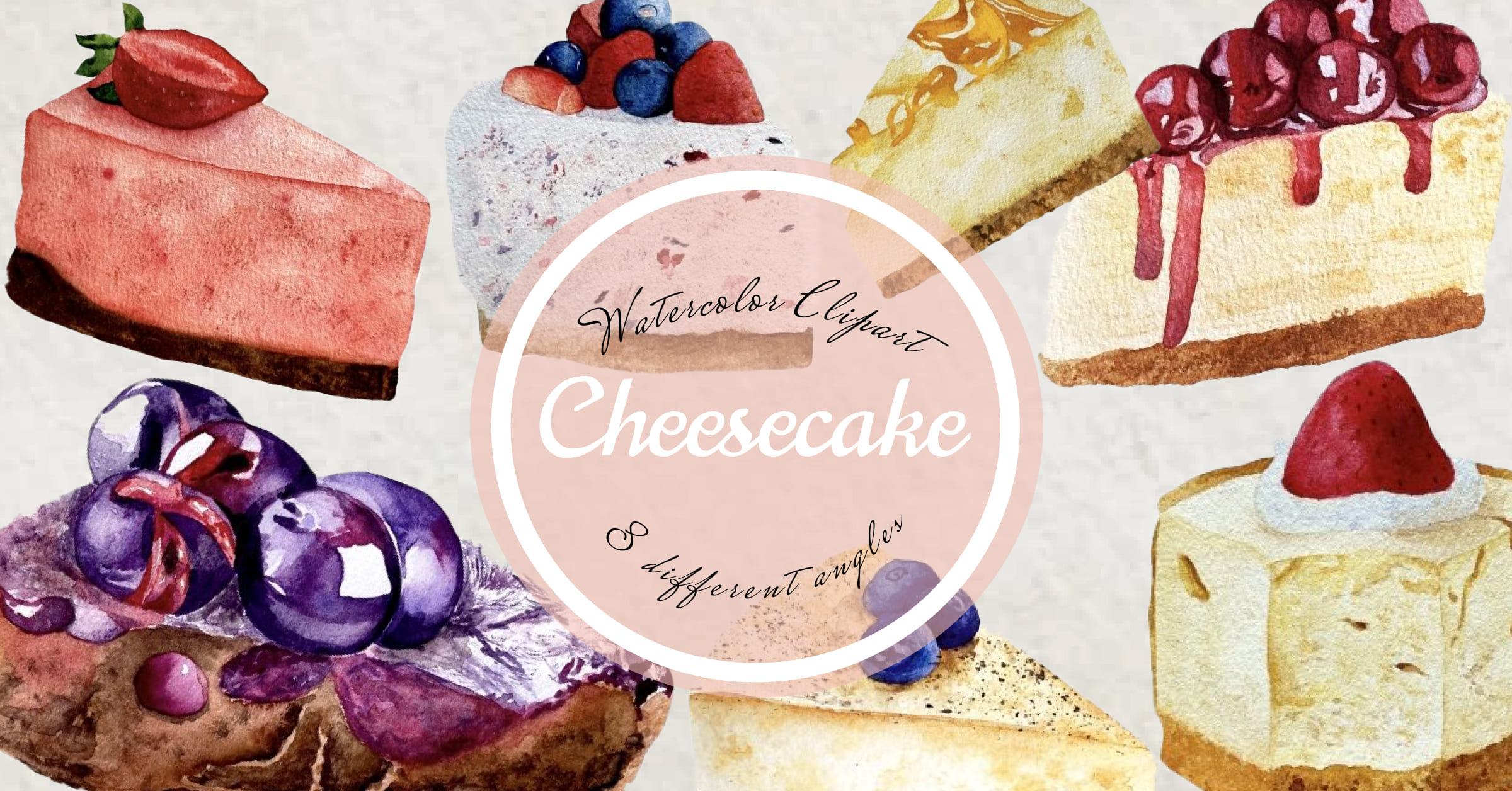blueberry cheesecake slice clipart