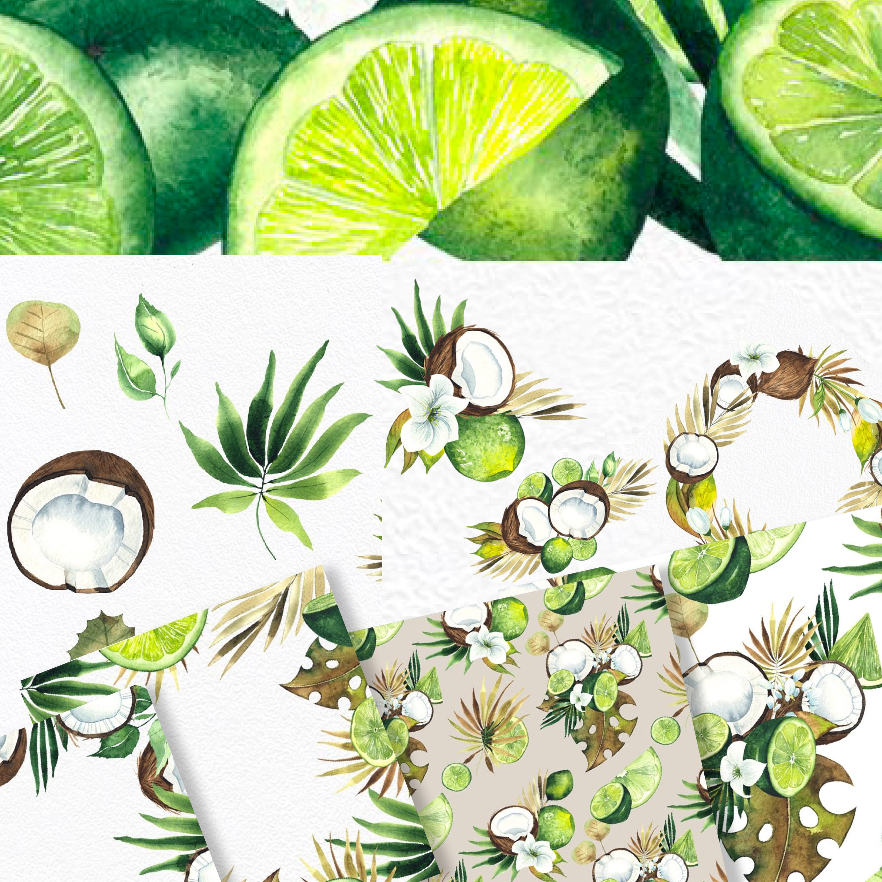 Watercolor Coconut Lime collection cover.