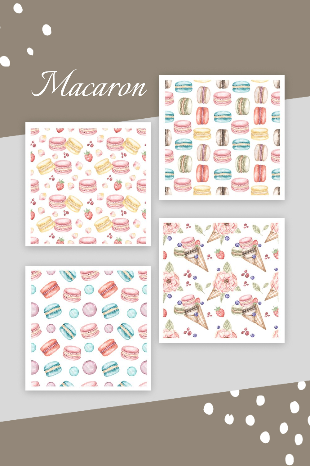 watercolor macaron collection 1