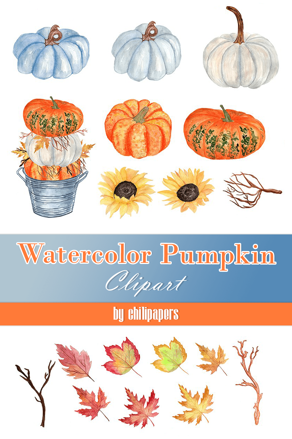 watercolor pumpkin clipart pinterest