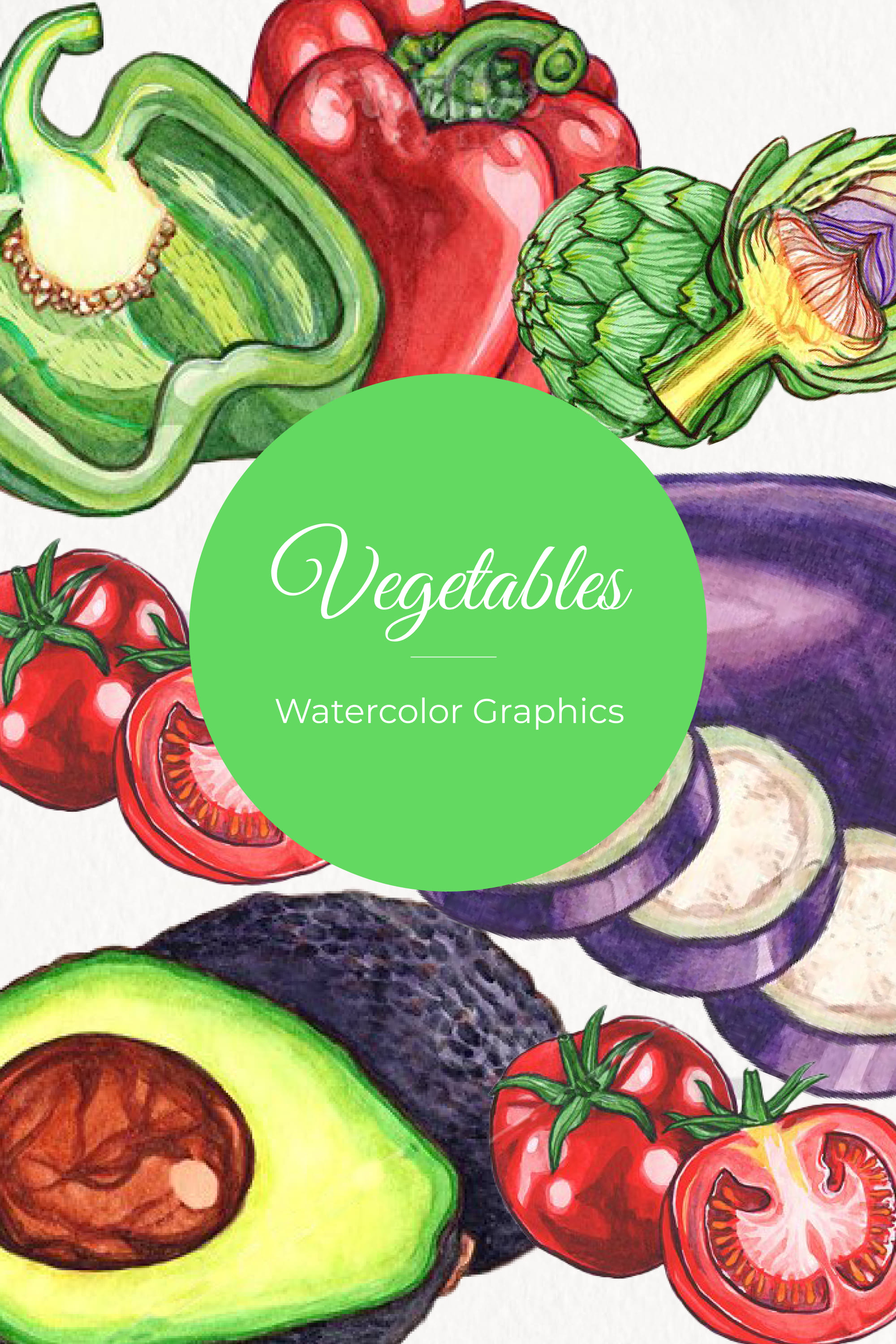 watercolor vegetables pinterest