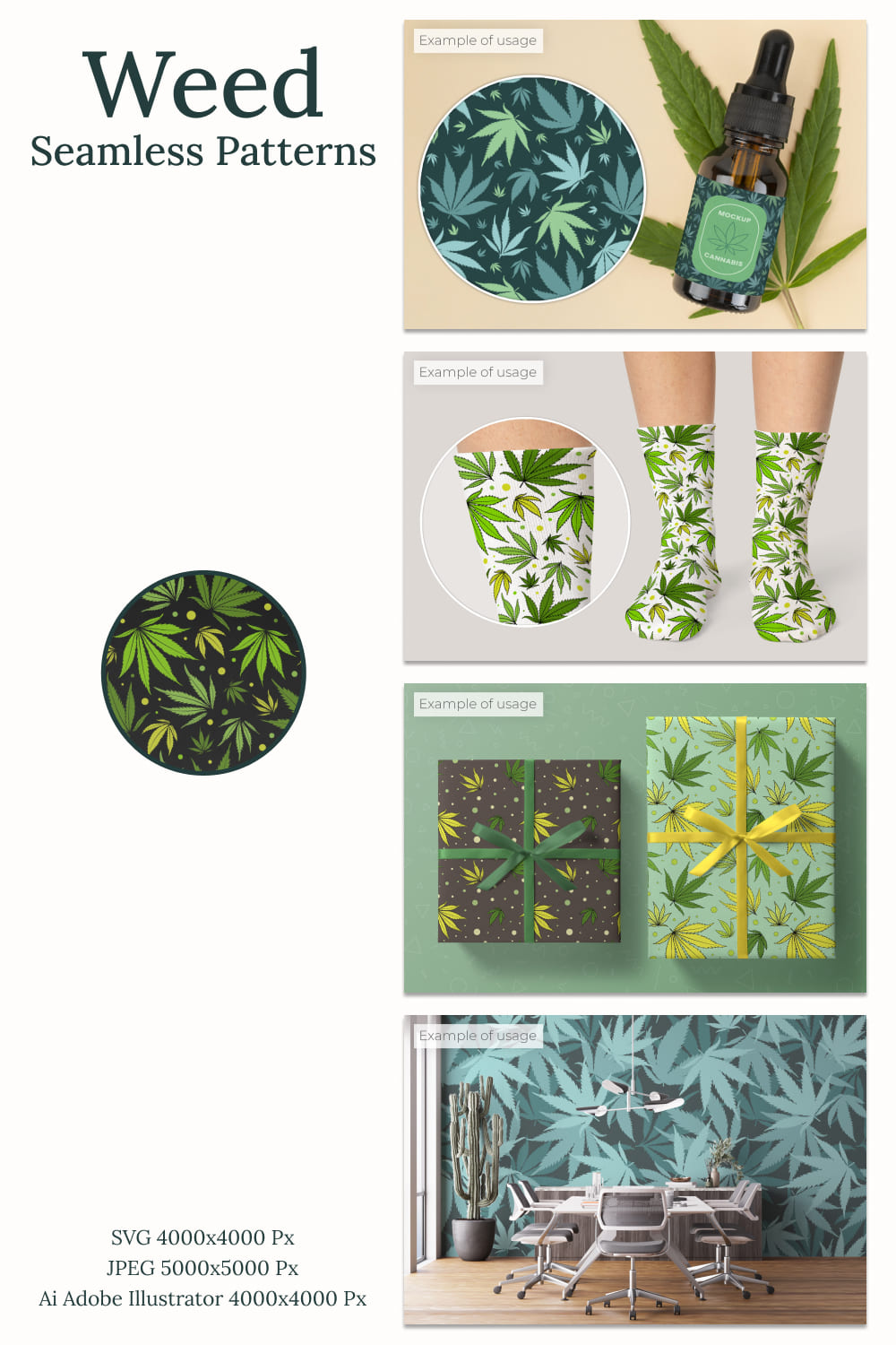 Weed seamless patterns | Cannabis digital paper PNG | Ganja - Pinterest.