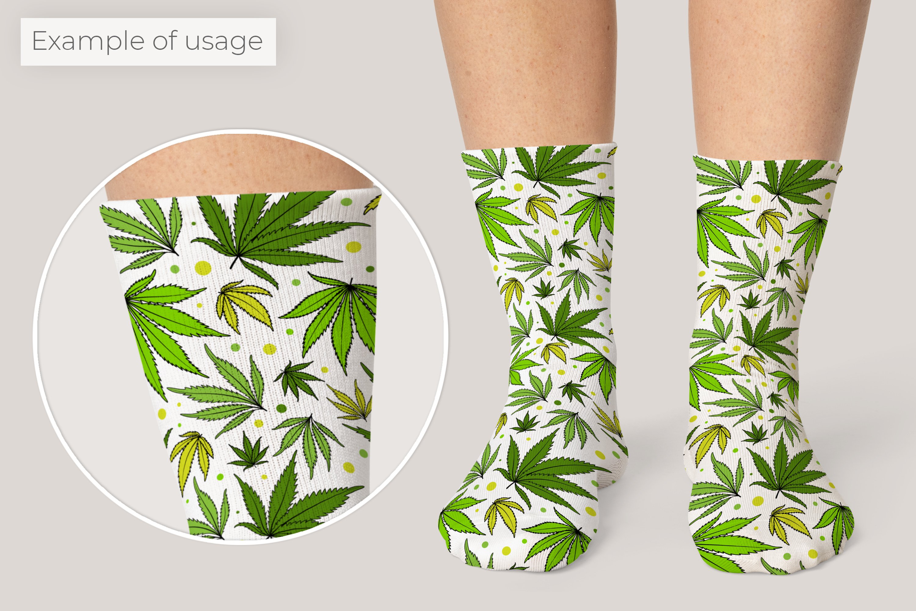 Example of usage - socks with cannabis.
