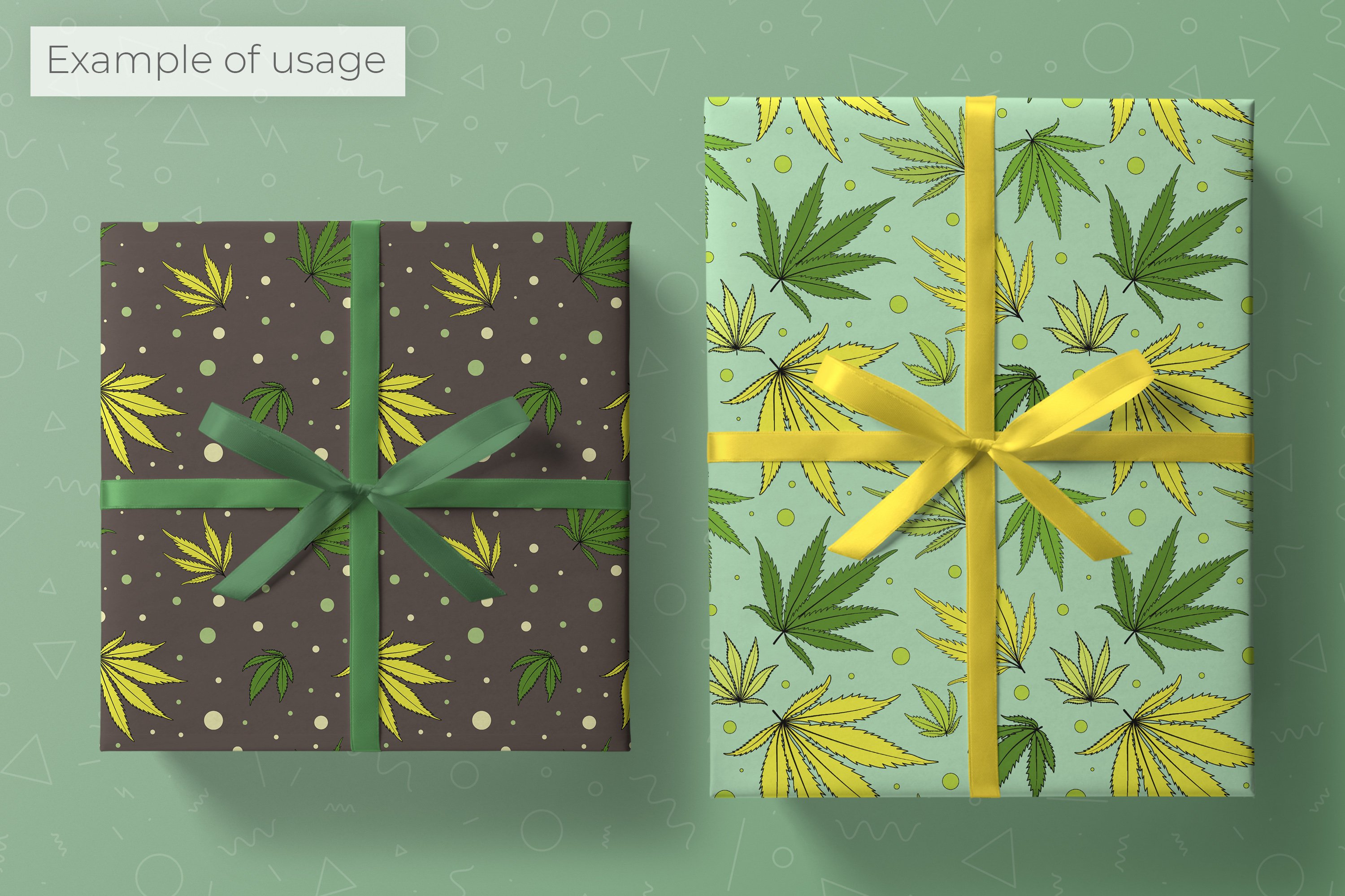 Example of usage - gift wrapping with cannabis.