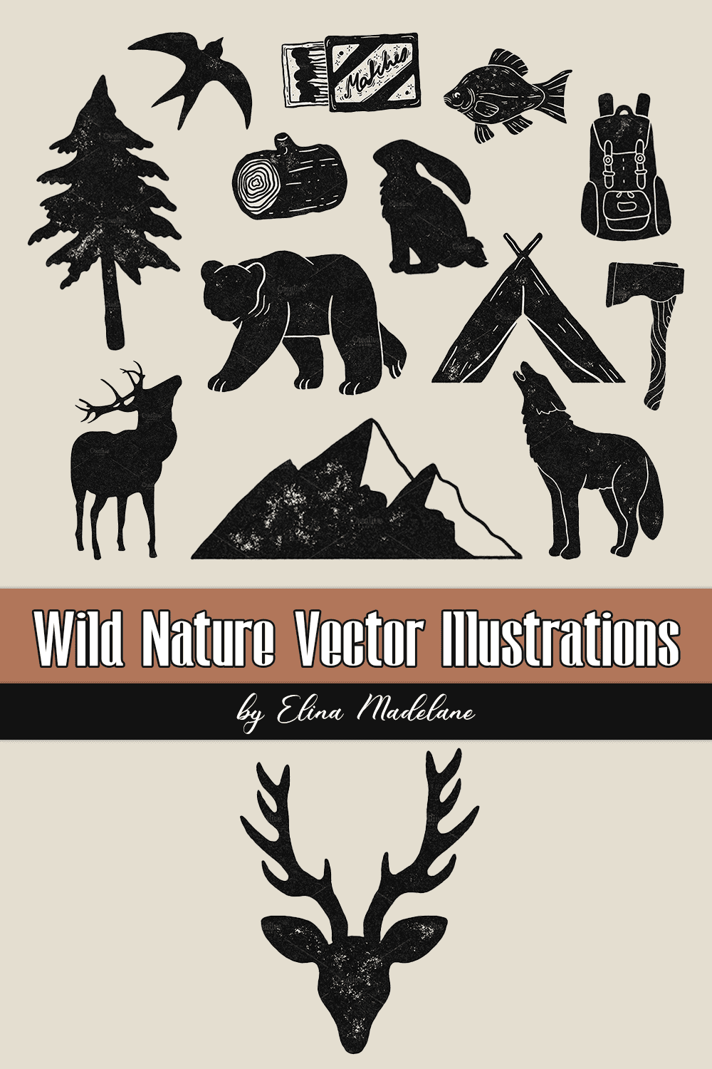 wild nature vector illustrations pinterest