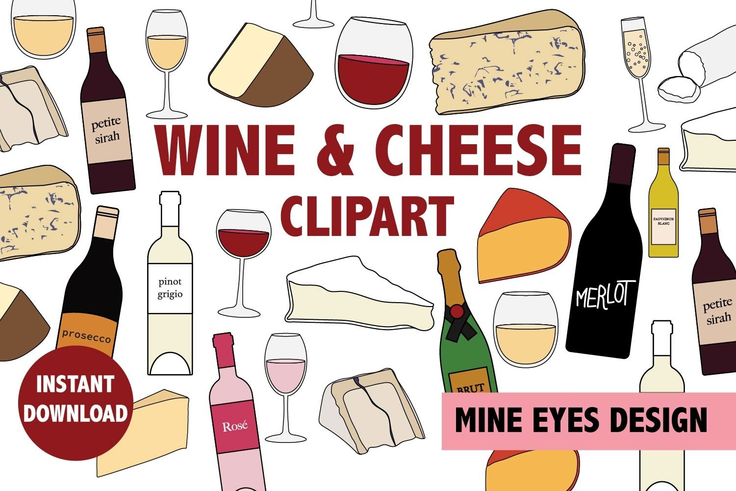 Gorgeous images of vintage wines and hard cheese.
