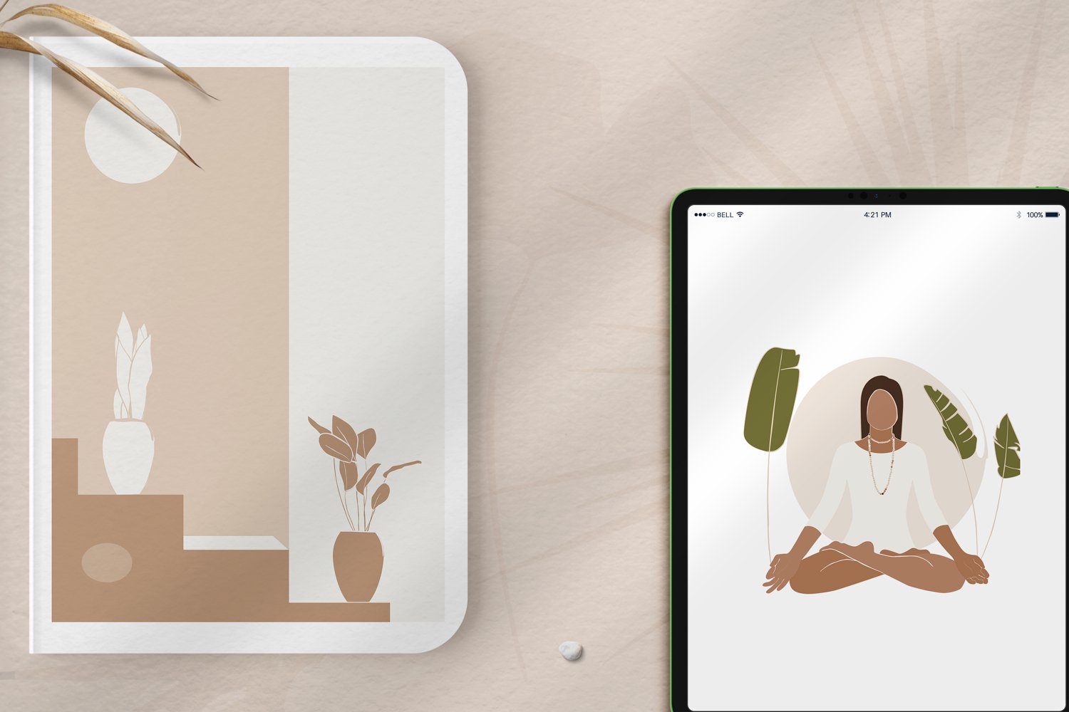 Yoga mockup designs.