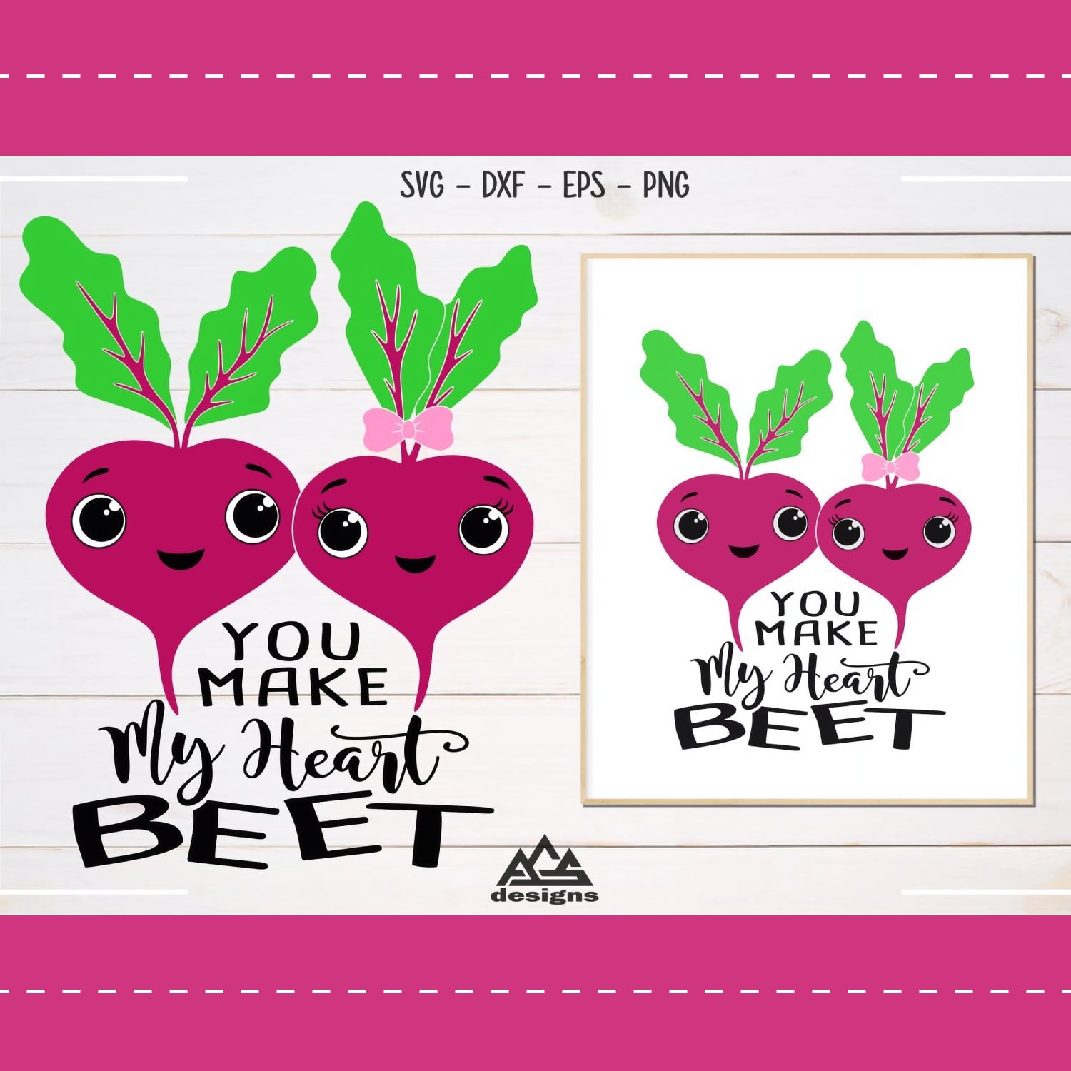 You Make My Heart BEET Svg Design cover.