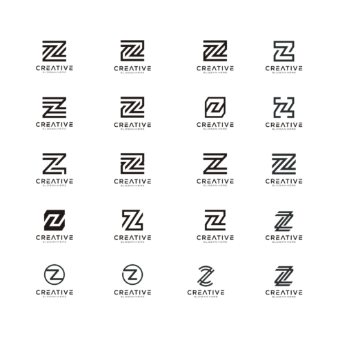 Set of Letter Z Logo Design Vector cover image.