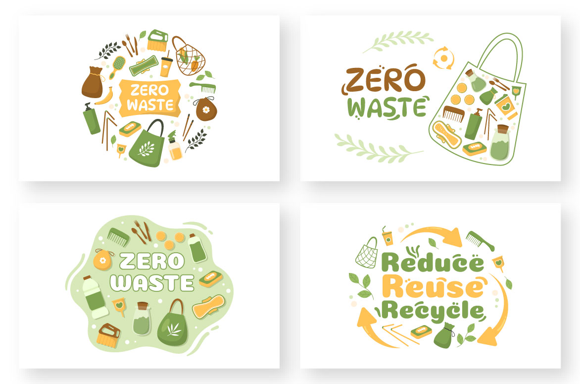 Zero Waste Illustrations Preview.