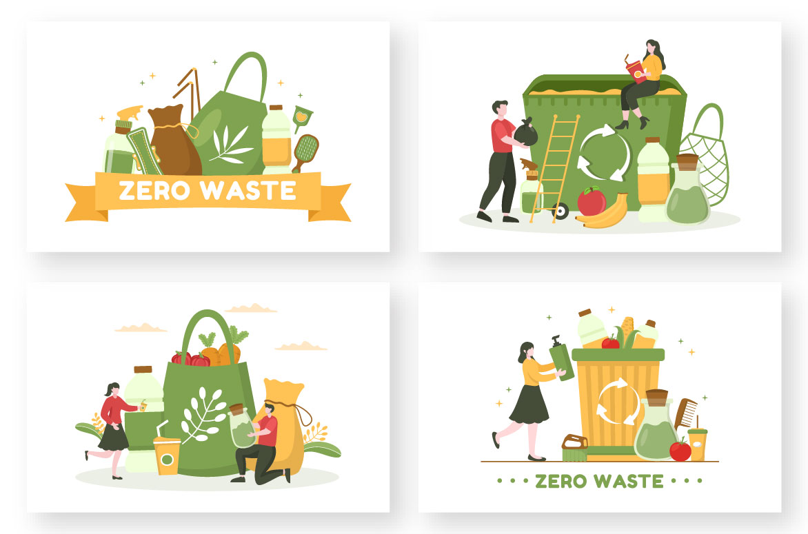 Zero Waste Illustrations Preview.
