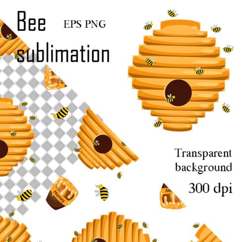 Bee Clipart PNG, EPS for Bee House cover image.