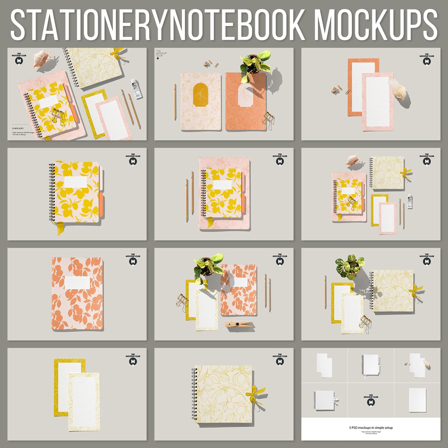 Stationery/ Notebook Mockups.