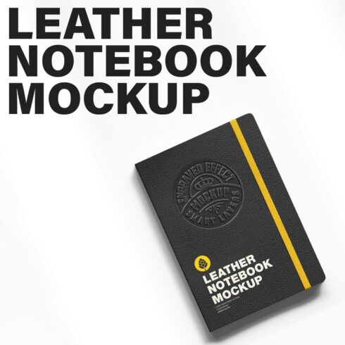Image of charming black leather notepad.