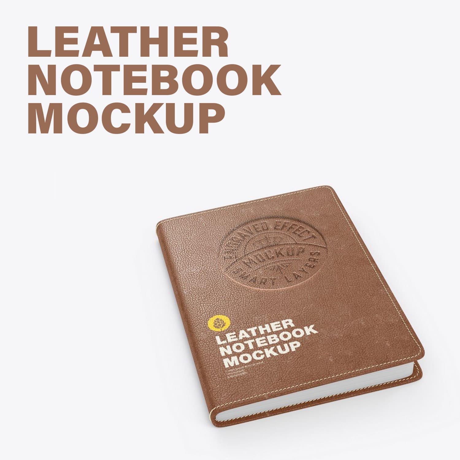 Picture of leather notepad with exquisite design.