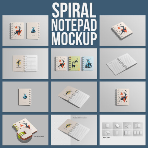 Spiral Notepad Mockup.