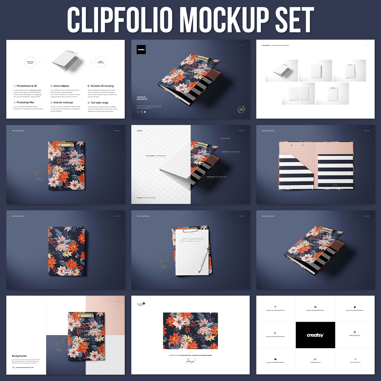 Clipfolio Mockup Set.