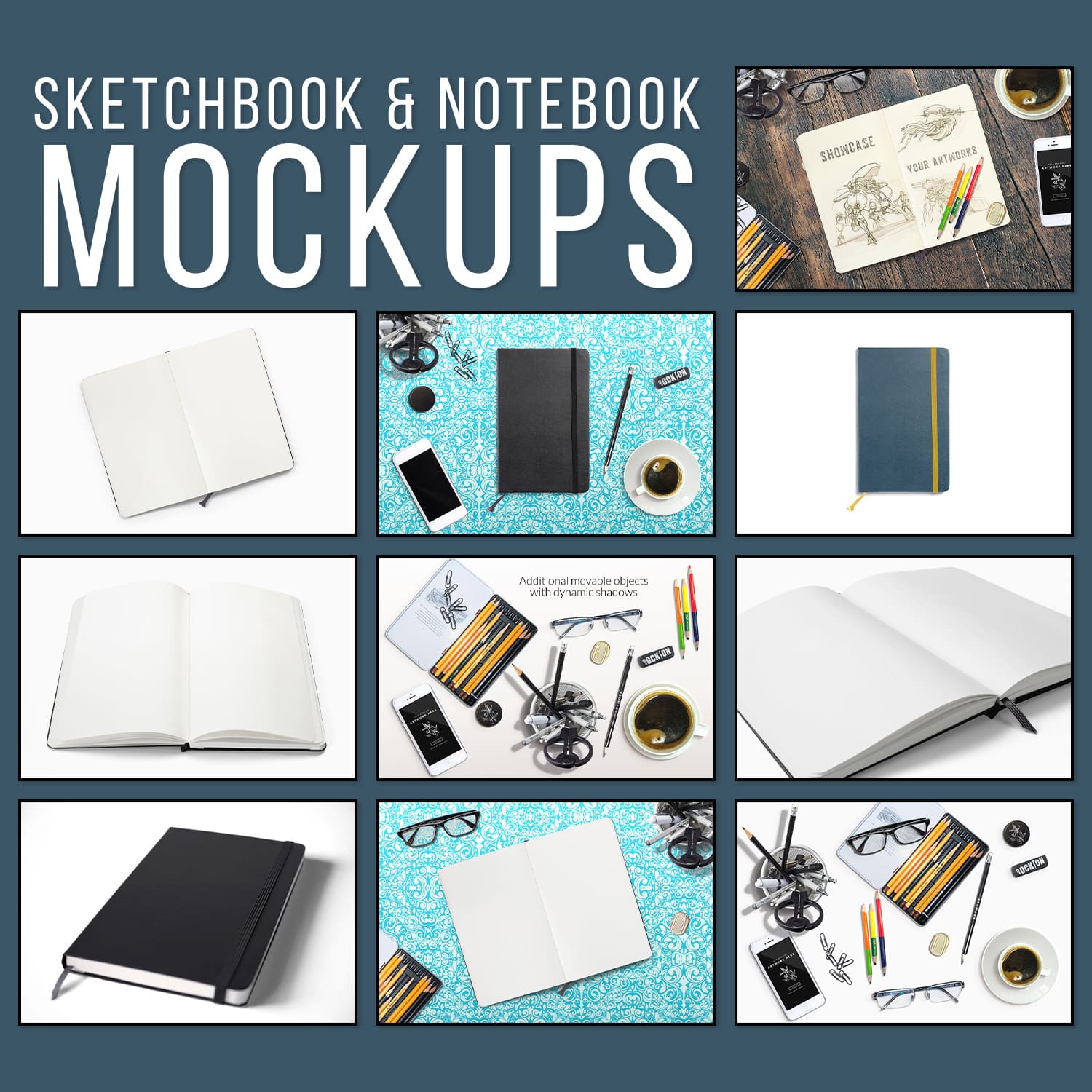 Sketchbook & Notebook Mockups.
