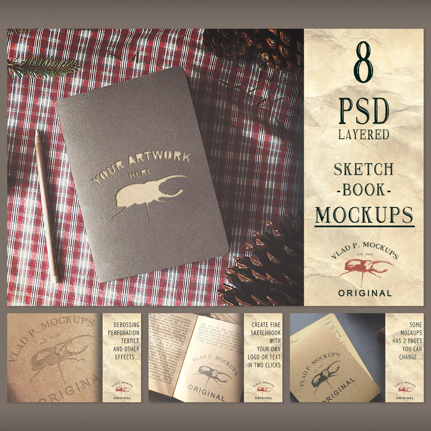 "Sketchbook Mockup" Collection.