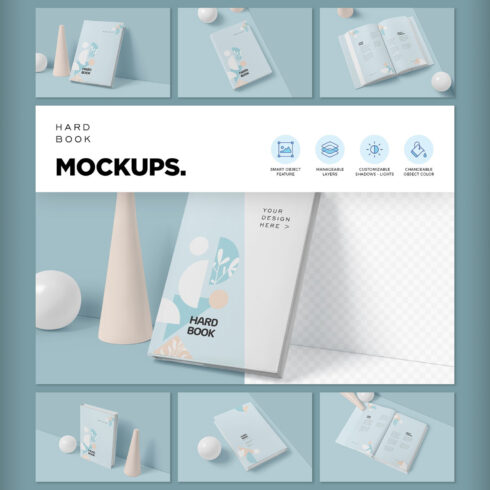 Hard Book Mockups.