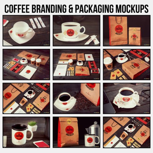 Coffee Branding & Packaging Mockups.