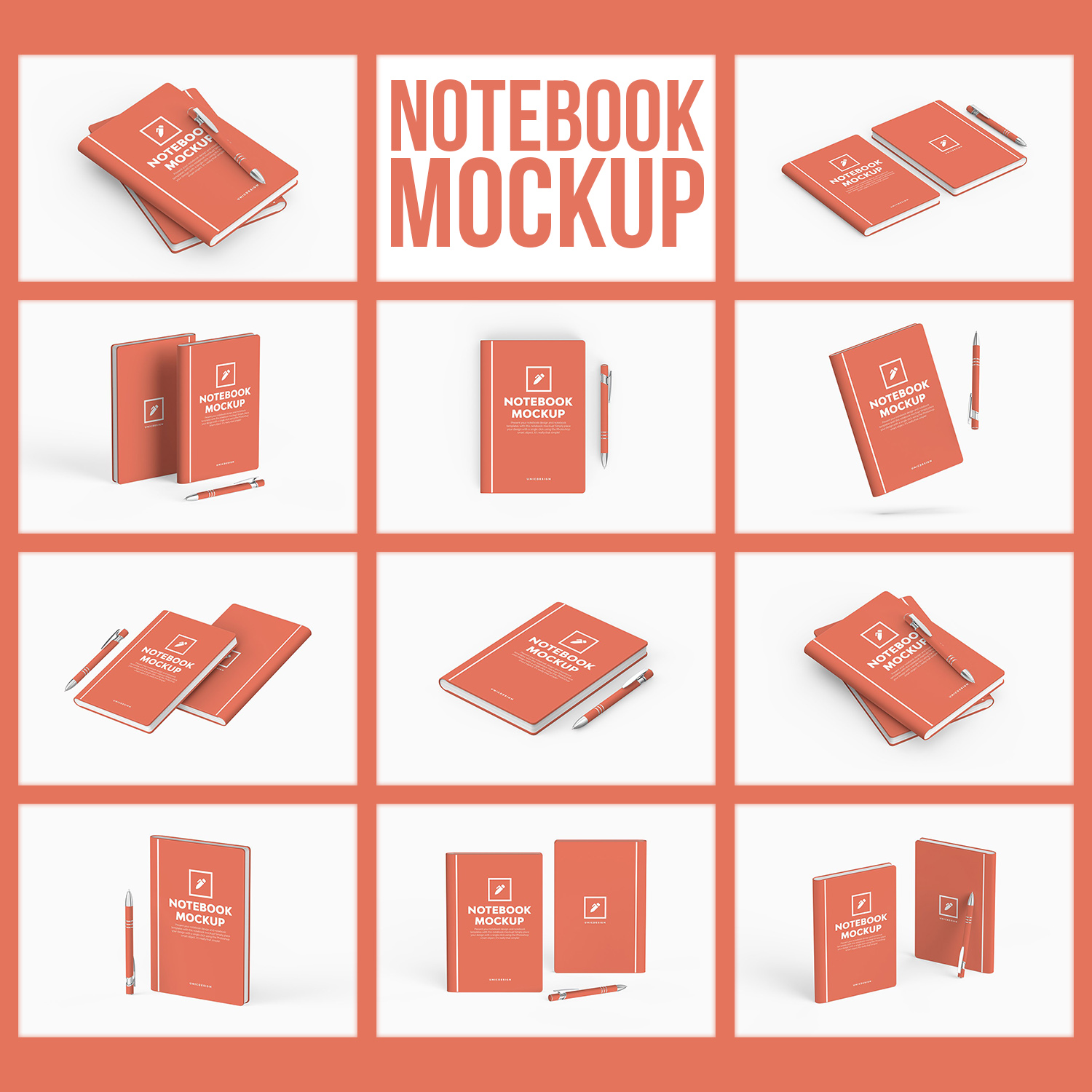 Cotton Psd Notebook Mockup