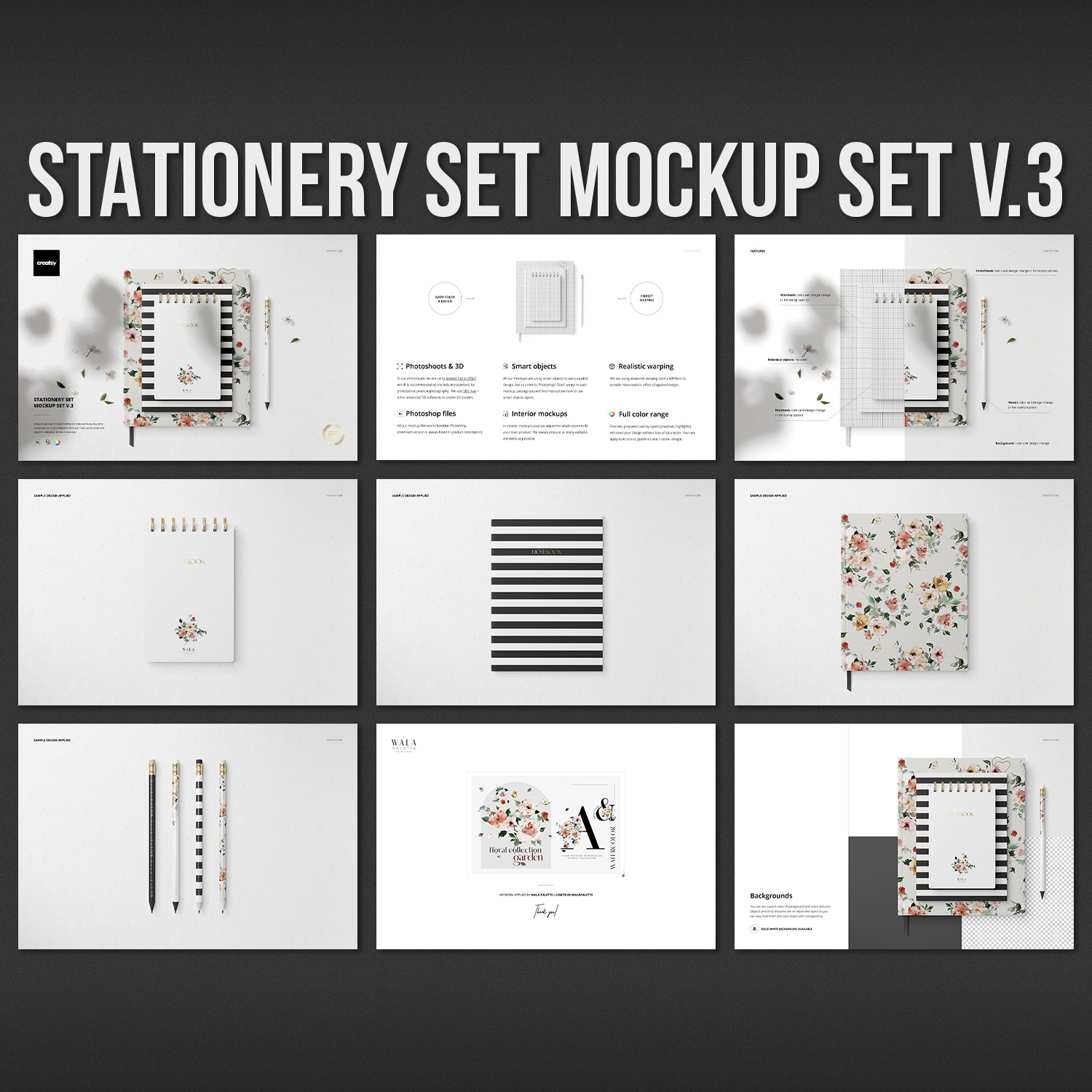 Stationery Set Mockup Set v.3.