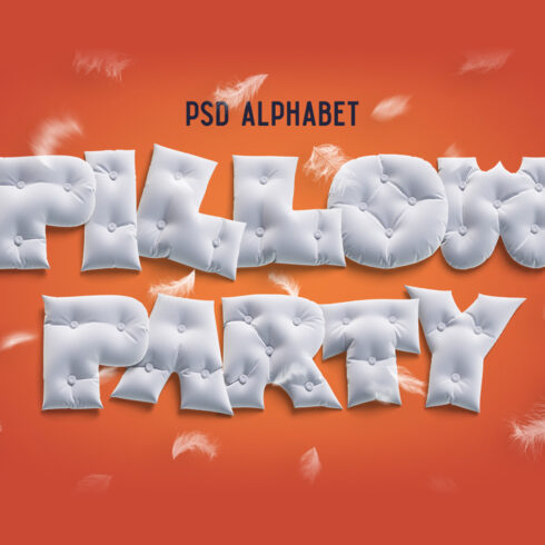 Pillow Party Alphabet Letter Logo Design cover image.