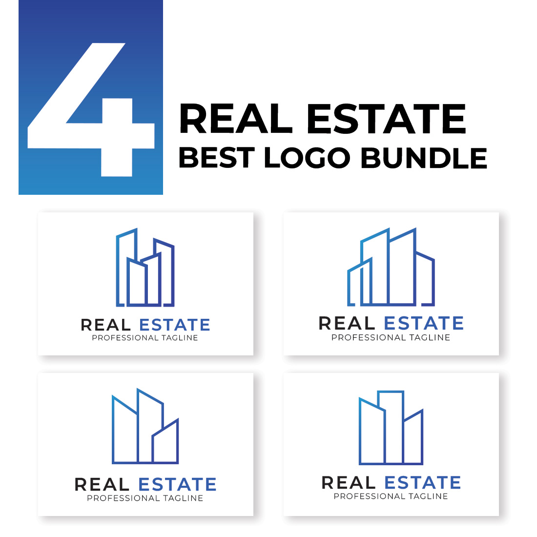 Building Real Estate Logo Bundle cover image.