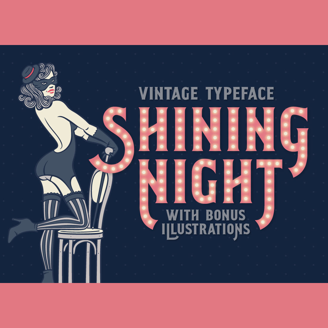 Vintage Shining Night Font cover image.