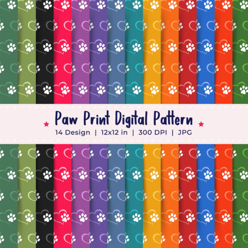 Paw Valentines Print Patterns Design cover image.