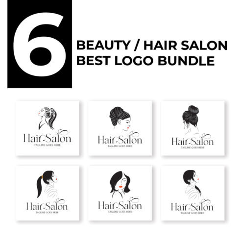 Hair & Beauty Salon Logo Template all previews.