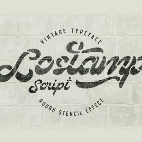 Lostamp Font main cover.