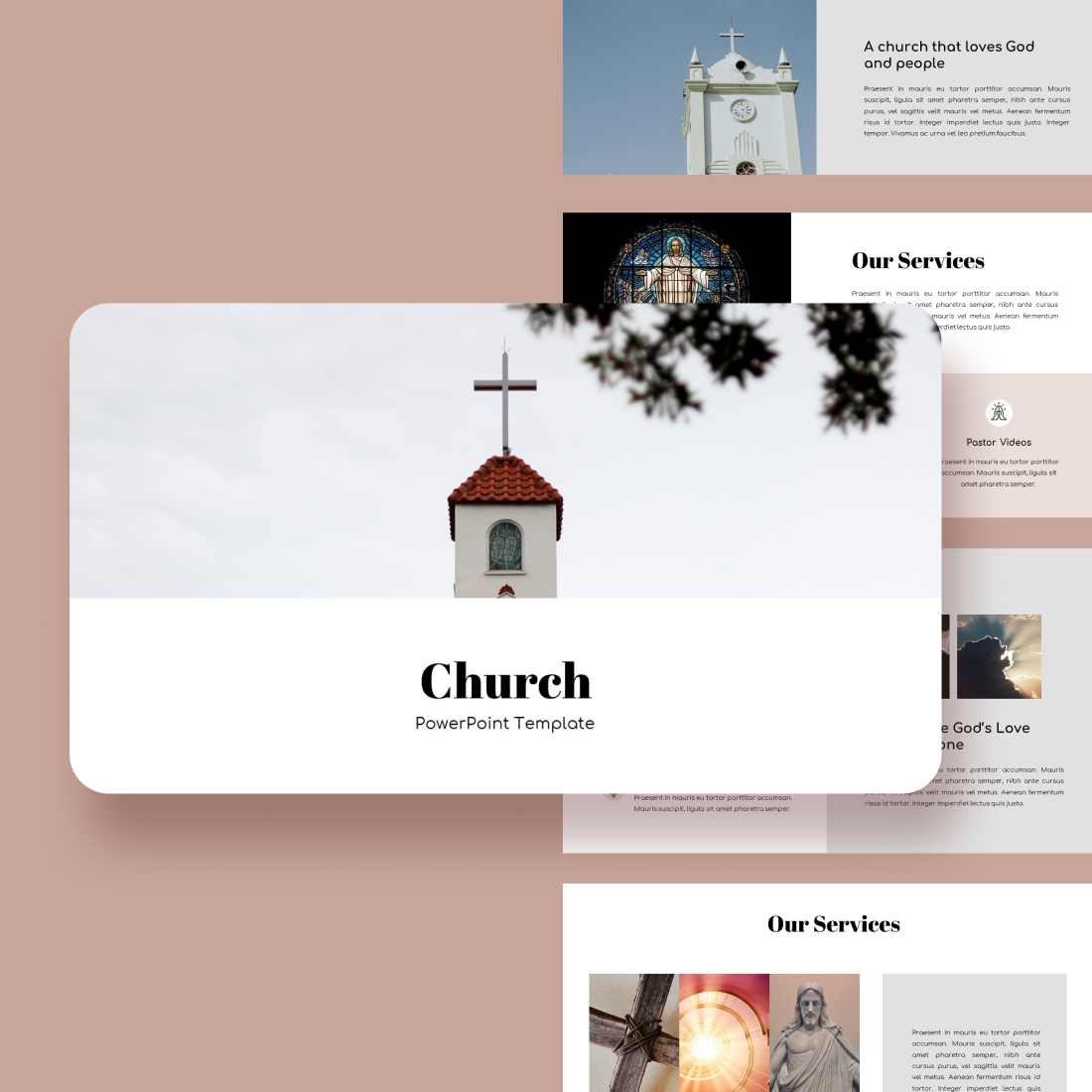 Church Powerpoint Presentation Template cover image.