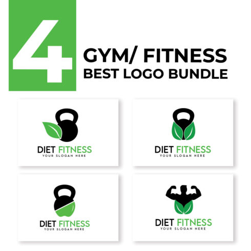 Diet Fitness Logo Template cover image.