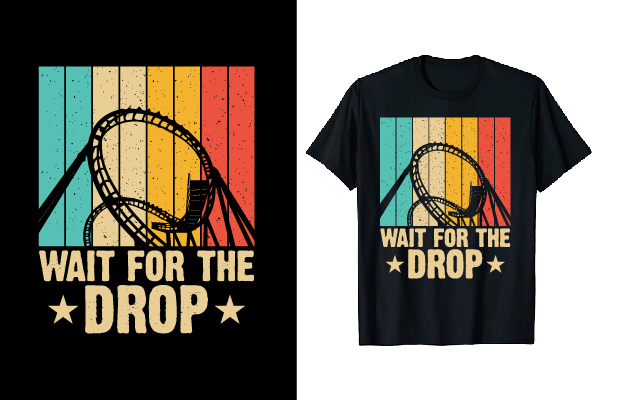 T-Shirt Vintage Amusement Park Design Bundle preview image.