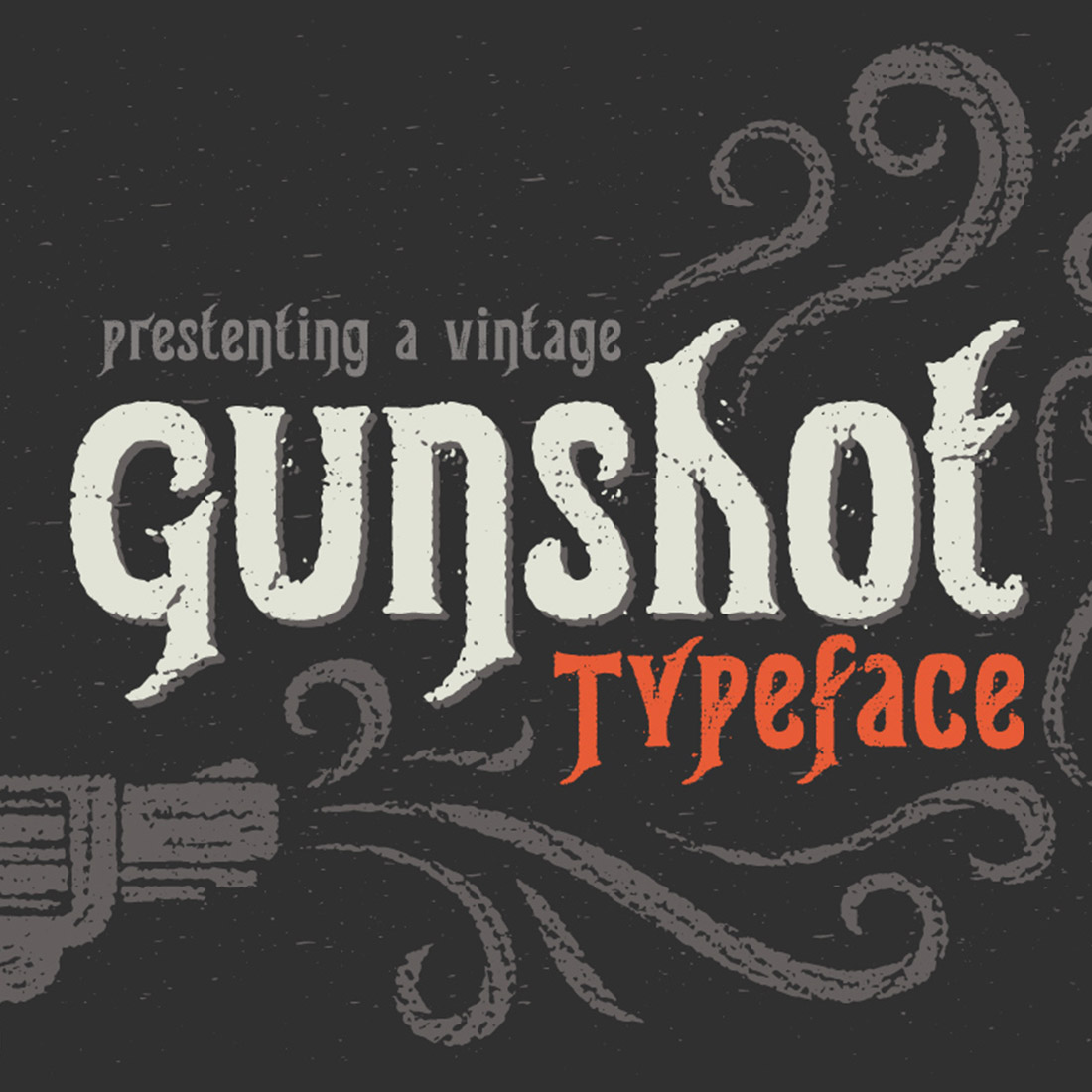 Gunshot Typeface main cover.
