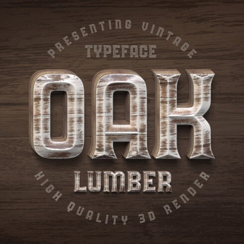 Oak Lumber Font main cover.