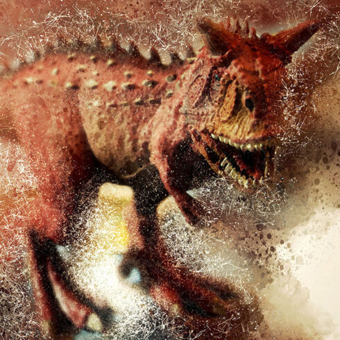 Bundle of 12 Ready-to-Print HQ Graphics of Dinosaur with Rustic Style cover image.