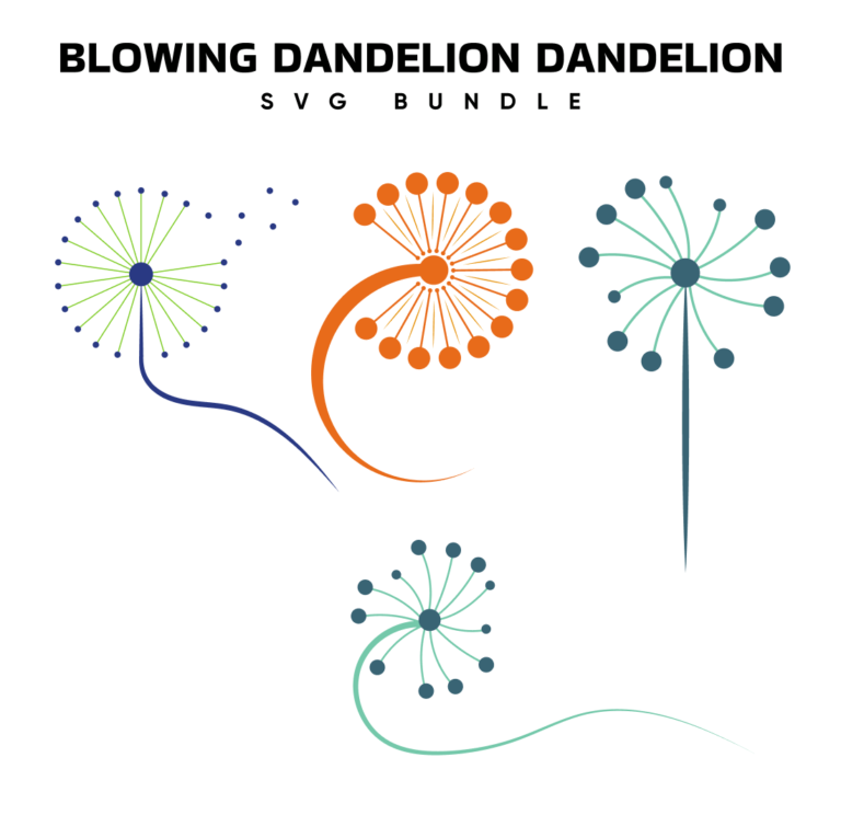 Blowing Dandelion Svg Files Masterbundles