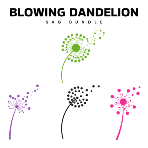 Blowing Dandelion SVG Free.