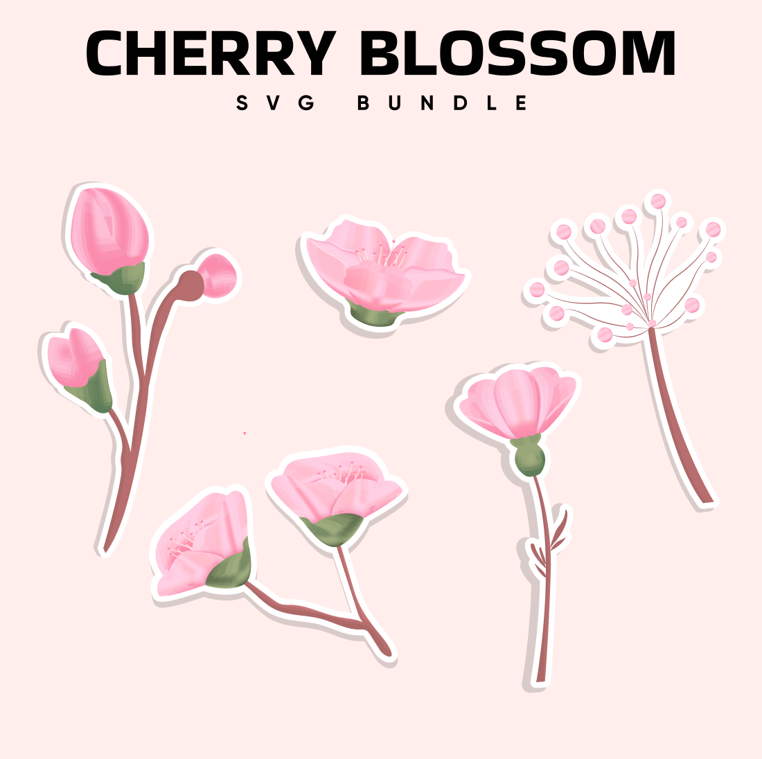 Cherry Blossom SVG Free – MasterBundles